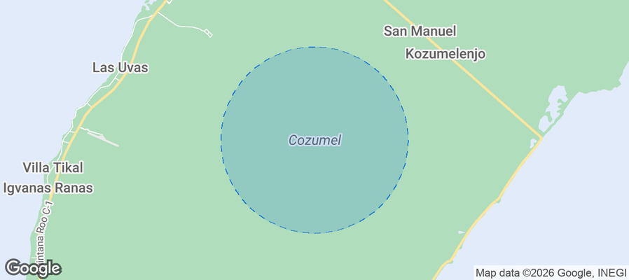 Cozumel Island Airbnb map